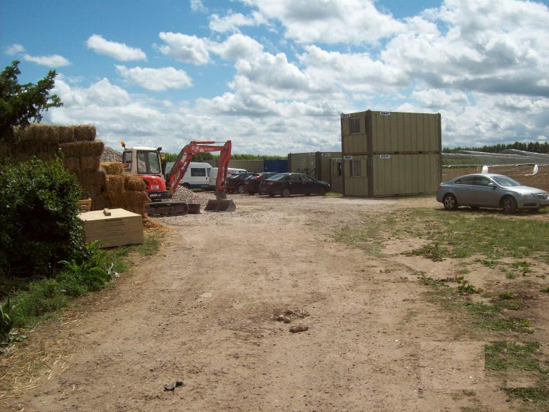 Site Compound - set up in the Farm Field