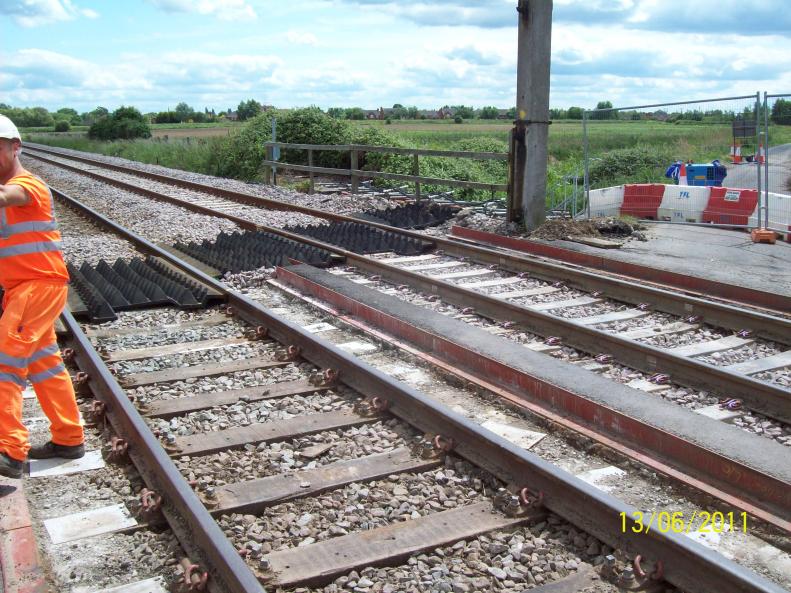 Level crossing Strails and gates removed 