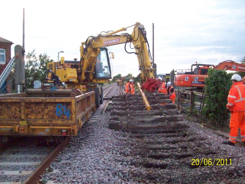 Sleepers and Track being removed form the Track