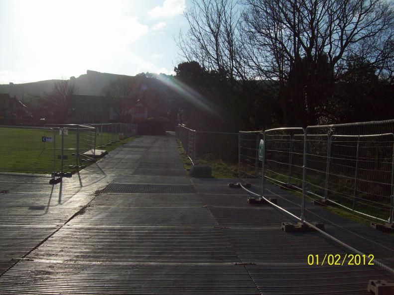 Track Panels installed to the site compound.