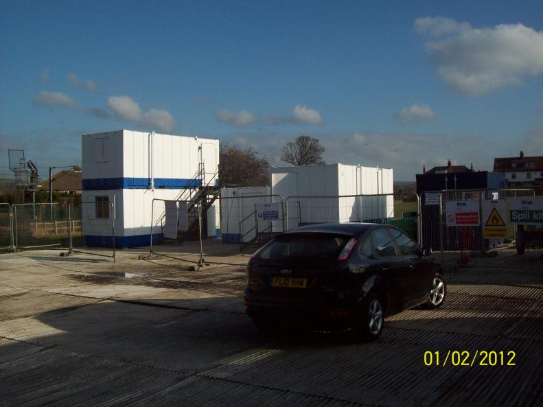 Site Compound - Cabins installed 