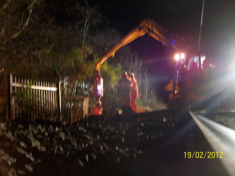 Piles being installed to the south abutment