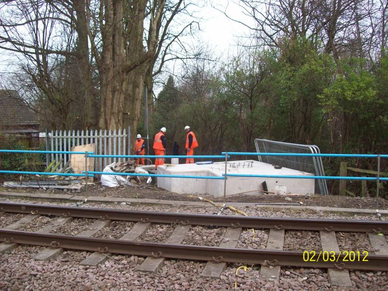 North Footbridge Bases  cast 