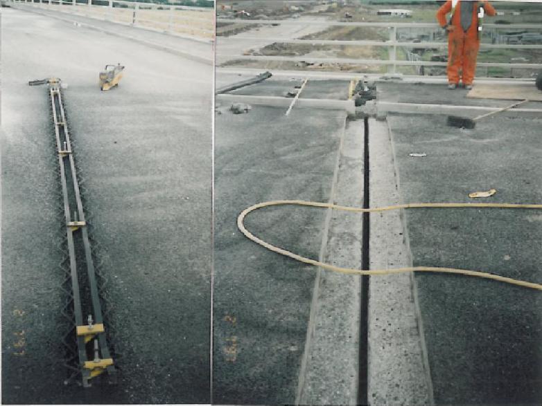 Bridge Expansion Joints being installed.