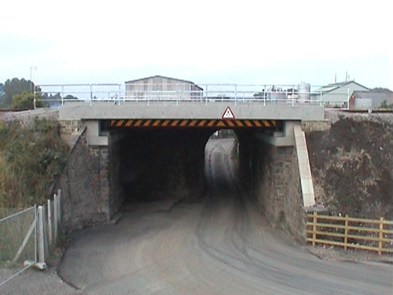 Bridge with Stone walling completed.