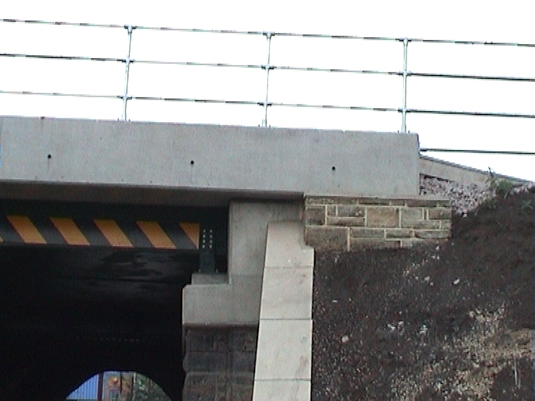 View on the bridge - Wingwalls and parapets.