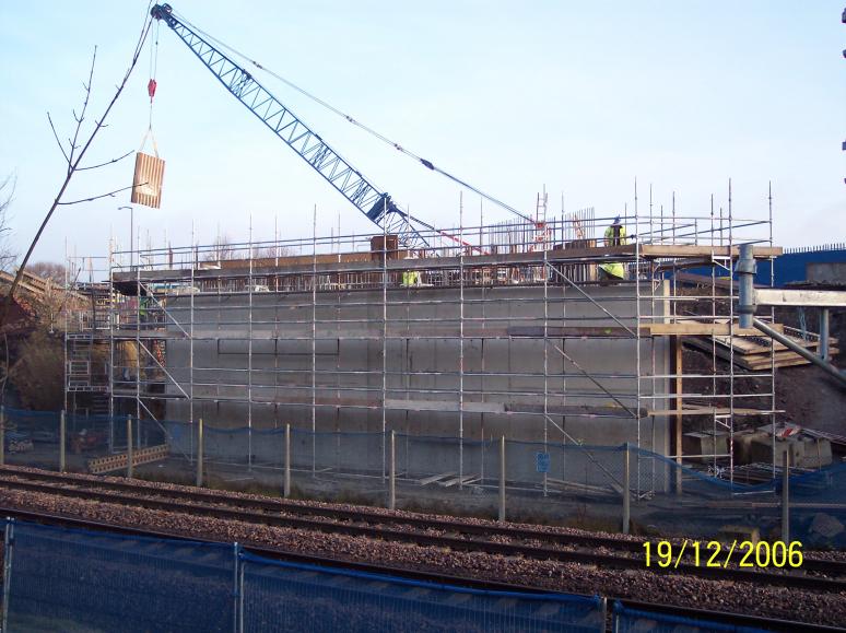 North Abutment - formwork being removed